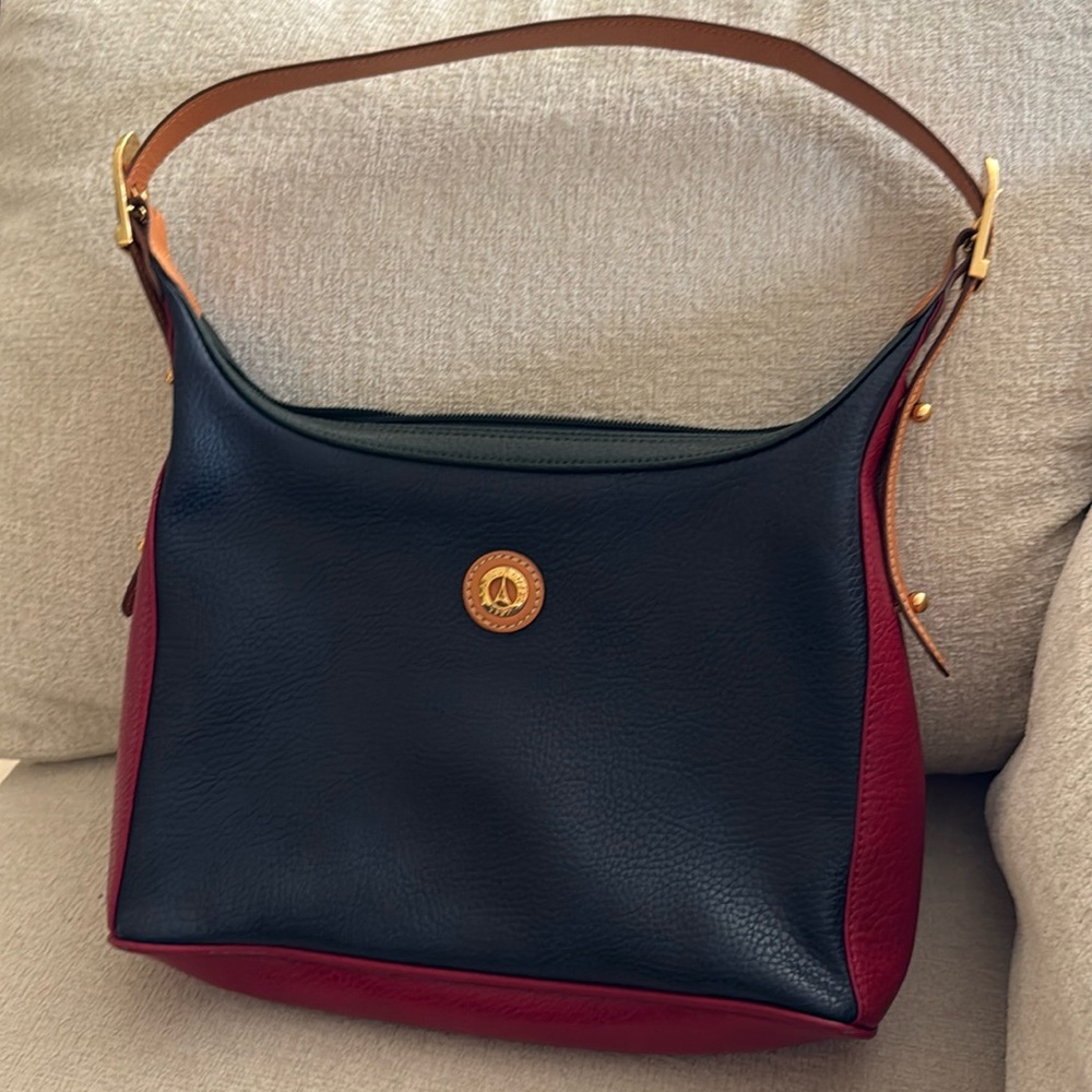 Vintage La Tour Eiffel 1887 Vintage Red Green Blue Color-block Leather Purse
